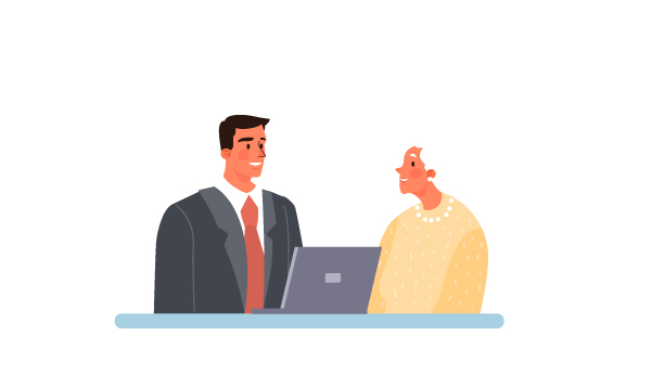 Mature Woman and Judge Graphic