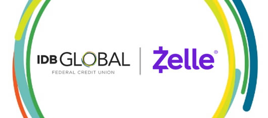 2021 - graphic with idb global and zelle logo