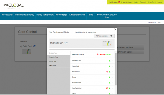 image with a screenshot explaining how to choose the type of transaction 