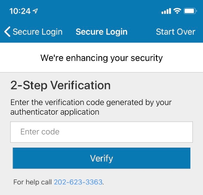 screenshot Step 12 - mobile app authentication