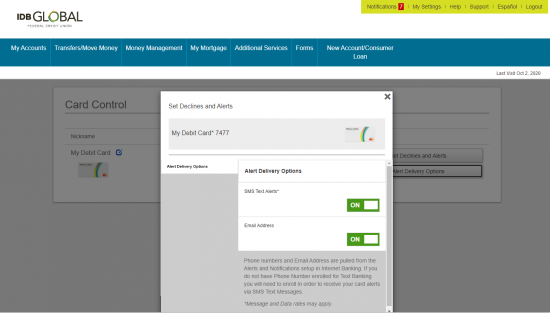 image with a screenshot explaining how to set alerts