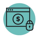 online service web with a padlock icon