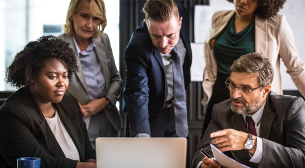group of people in a meeting