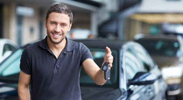 Man with car keys