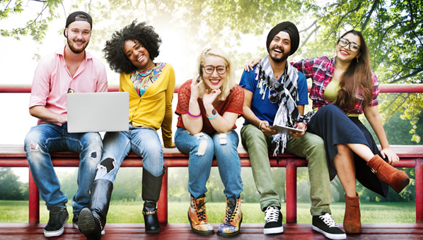 Smiling students